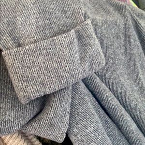 Cozy Zara low turtleneck, bell sleeve top (grey)
